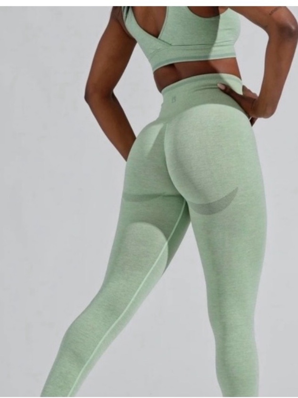 Buffbunny Collection BBL Seamless Leggings light sage NWTS compression Medium
